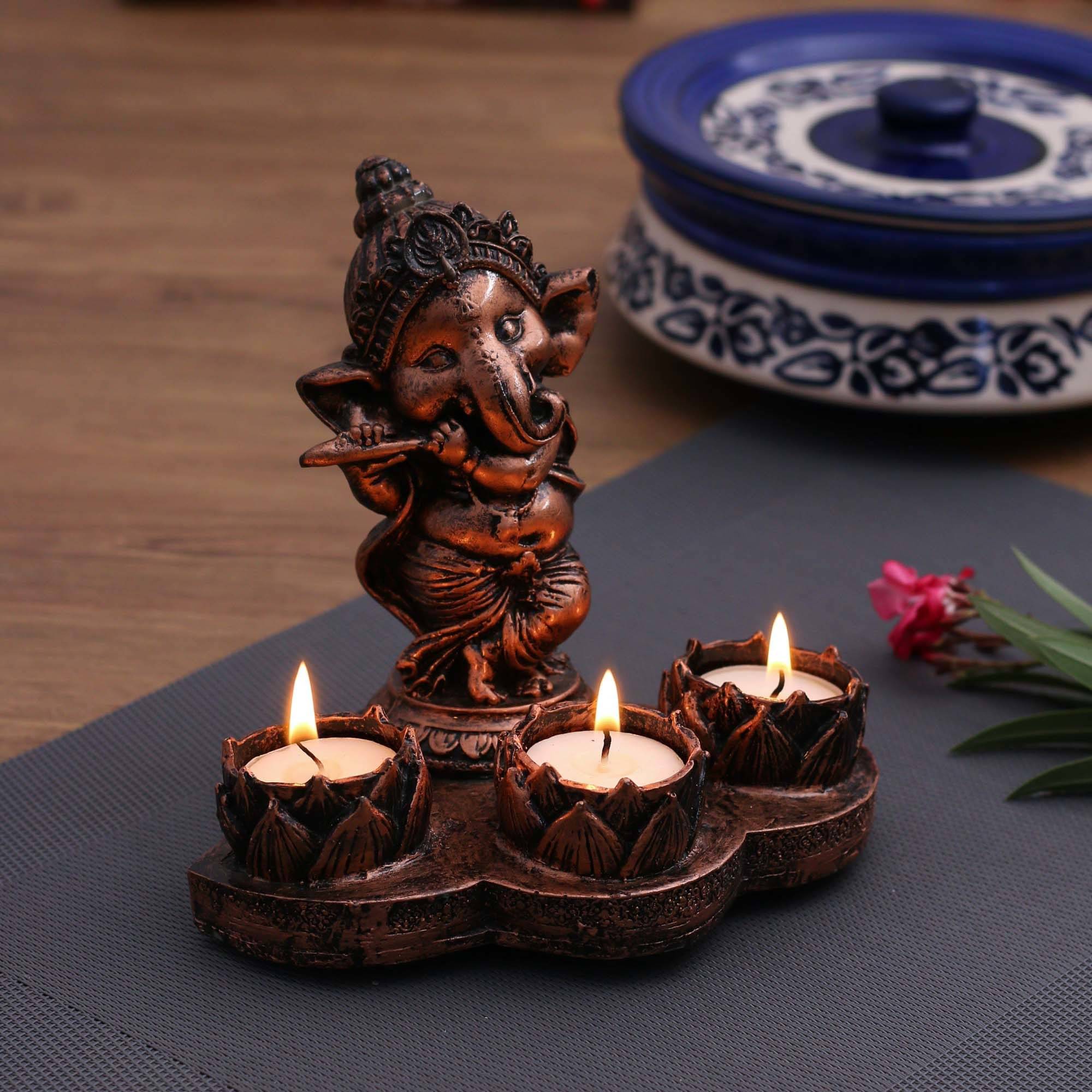     			Miss Peach Palm Ganesha Showpiece 16.51 cm - Pack of 1
