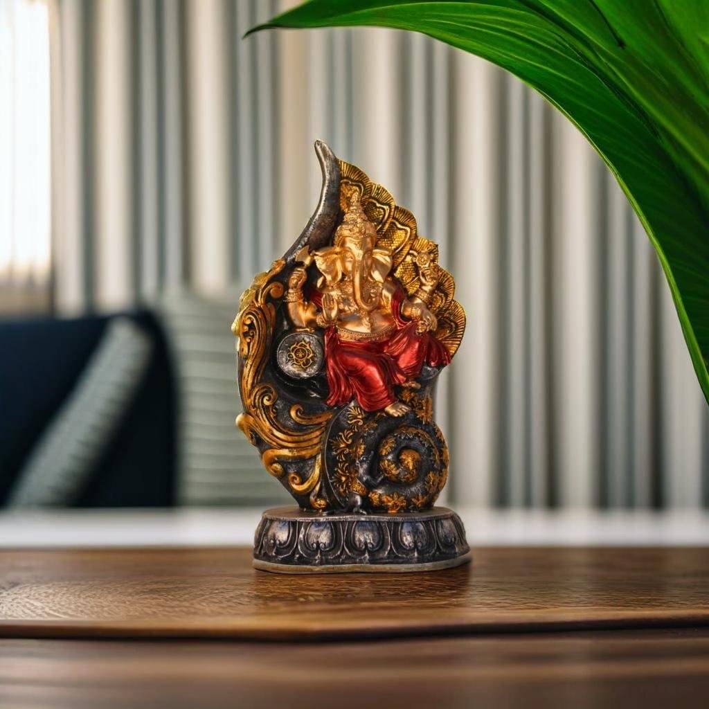 Miss Peach Palm Ganesha Showpiece 30 cm - Pack of 1 Miss Peach Palm Ganesha Showpiece 30 cm - Pack of 1