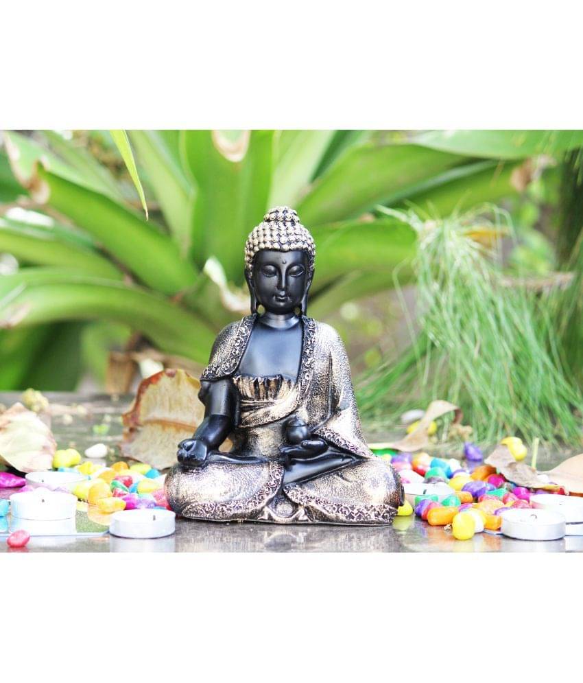 Miss Peach Samadhi Buddha Showpiece 19 cm - Pack of 1 Miss Peach Samadhi Buddha Showpiece 19 cm - Pack of 1
