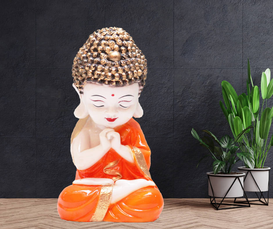 Miss Peach Samadhi Buddha Showpiece 20.1 cm - Pack of 1 Miss Peach Samadhi Buddha Showpiece 20.1 cm - Pack of 1