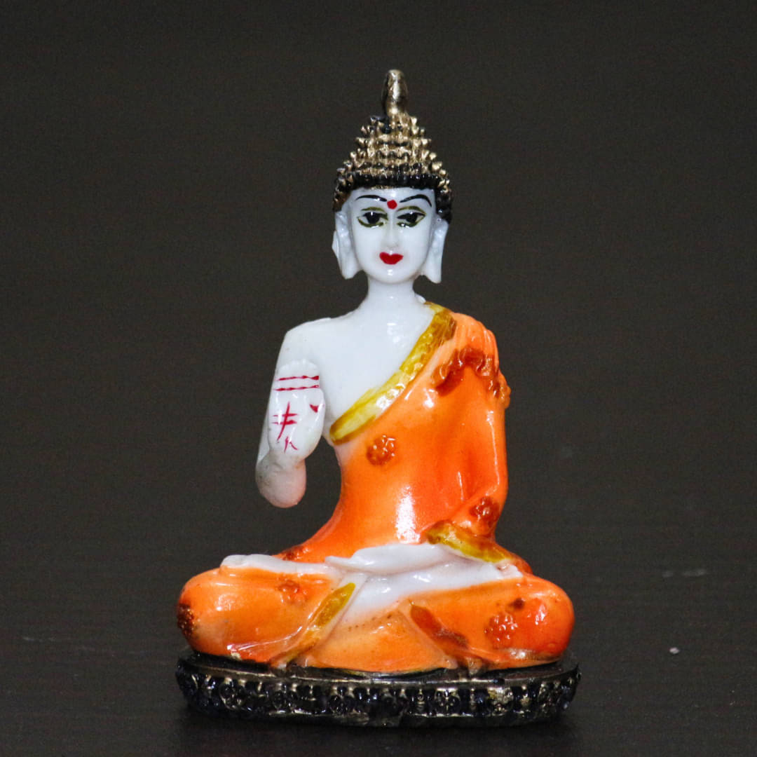 Miss Peach Samadhi Buddha Showpiece 11 cm - Pack of 1 Miss Peach Samadhi Buddha Showpiece 11 cm - Pack of 1