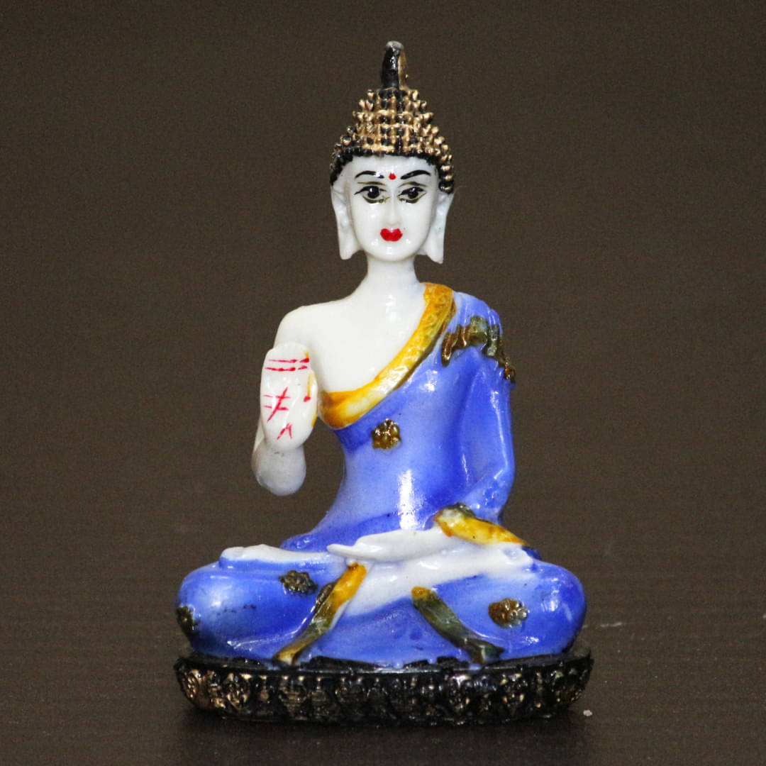     			Miss Peach Samadhi Buddha Showpiece 11 cm - Pack of 1