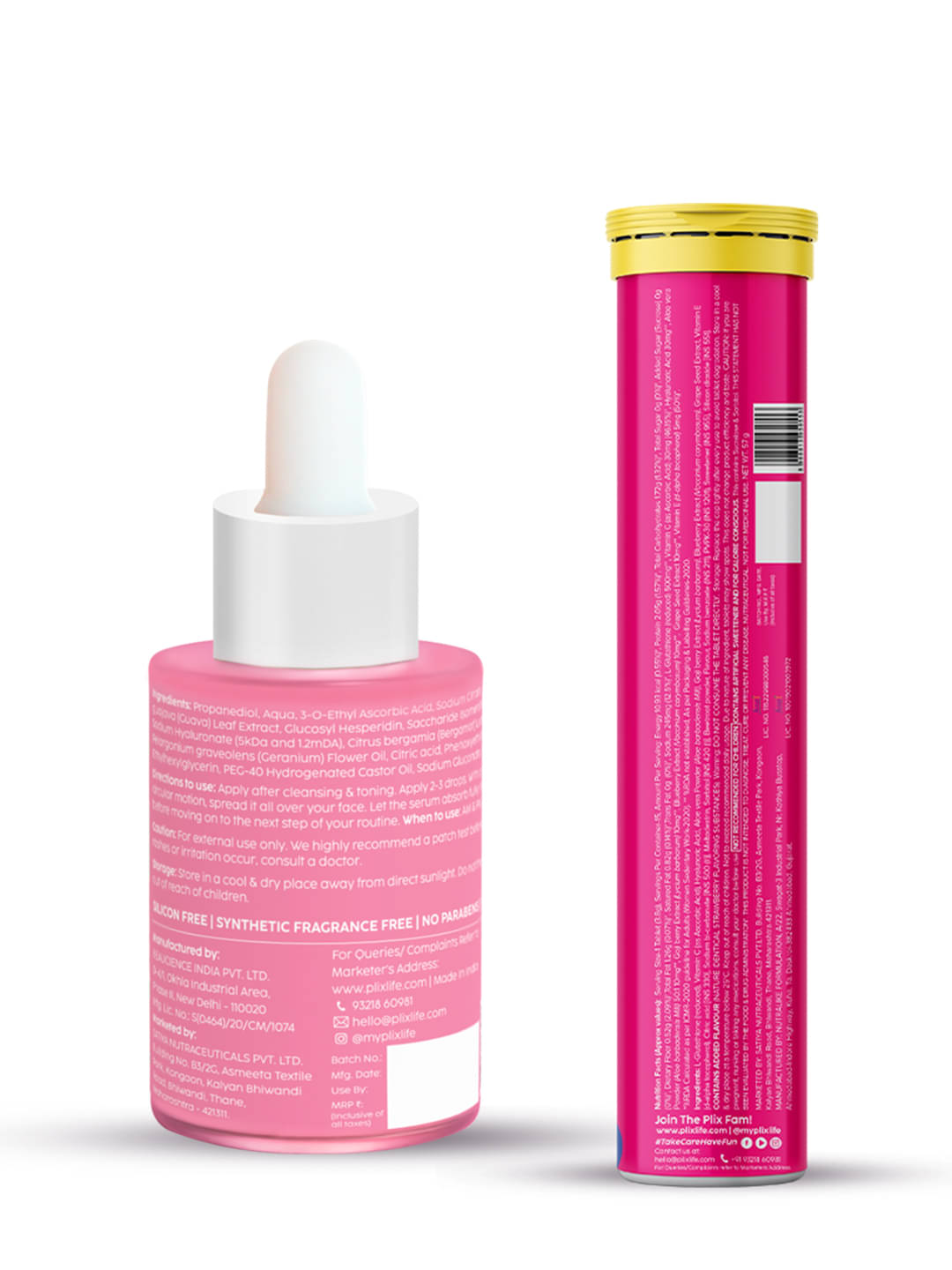Plix Glutathione Skin Glow 15 Effervescent Tablets and Guava Serum Combo For Unisex(Pack of 2) Plix Glutathione Skin Glow 15 Effervescent Tablets and Guava Serum Combo For Unisex(Pack of 2)