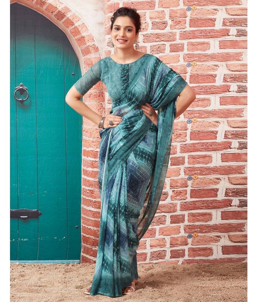 Samah Georgette Printed Saree With Unstitched Blouse Piece ( Grey ) Samah Georgette Printed Saree With Unstitched Blouse Piece ( Grey )