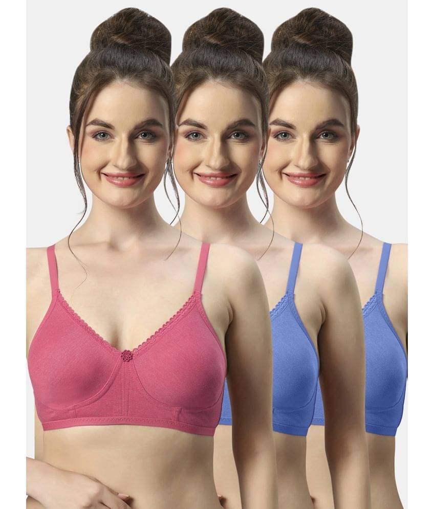     			Sonari Pack of 3 Polyester Non Padded Women's T-Shirt Bra ( Multicolor ) mishacarrotmbluemblue