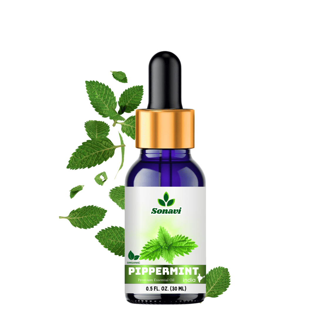 Sonavi Peppermint Stress Relief Essential Oil Green With Dropper 30 mL ( Pack of 1 )