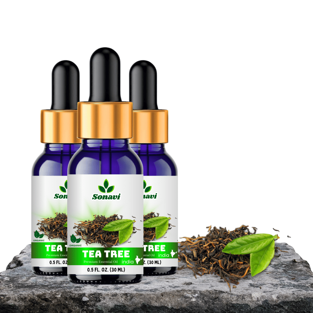 Sonavi Tea Tree Stress Relief Essential Oil Green With Dropper 90 mL ( Pack of 3 )