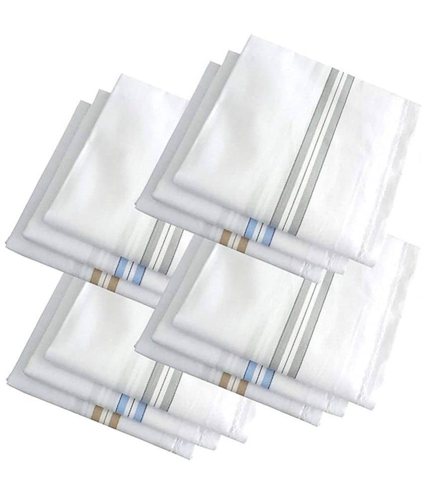 THRIFTKART White Cotton Men's Handkerchief ( Pack of 12 ) - Jewellery Sets | Buy online on ZillyBuy