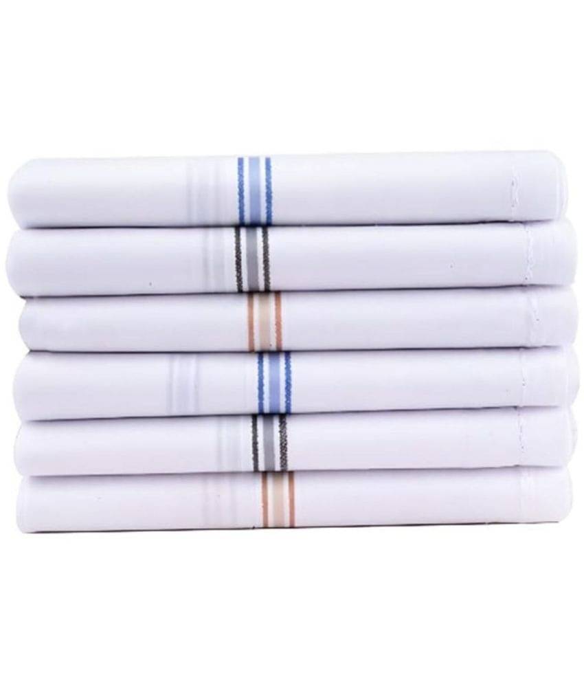 THRIFTKART White Cotton Men's Handkerchief ( Pack of 6 ) THRIFTKART White Cotton Men's Handkerchief ( Pack of 6 )