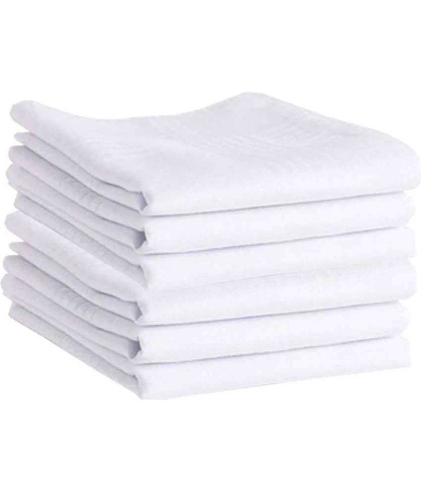 THRIFTKART White Cotton Men's Handkerchief ( Pack of 6 ) - Jewellery Sets | Buy online on ZillyBuy