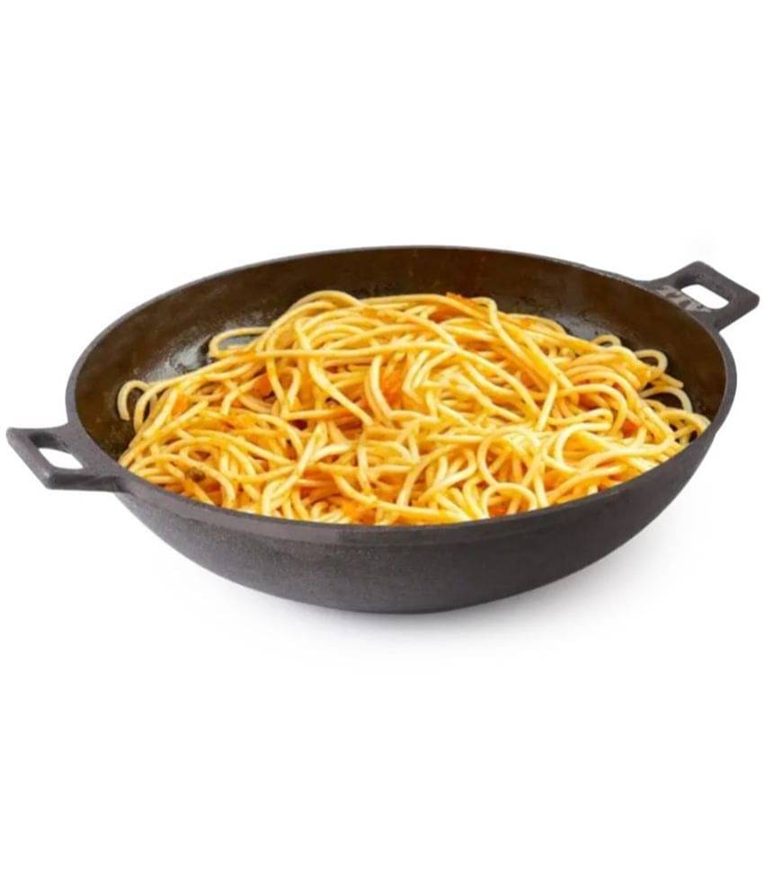 The Indus Valley Cast Iron Deep Kadhai 3.36 mm ( 3.2 ) L The Indus Valley Cast Iron Deep Kadhai 3.36 mm ( 3.2 ) L