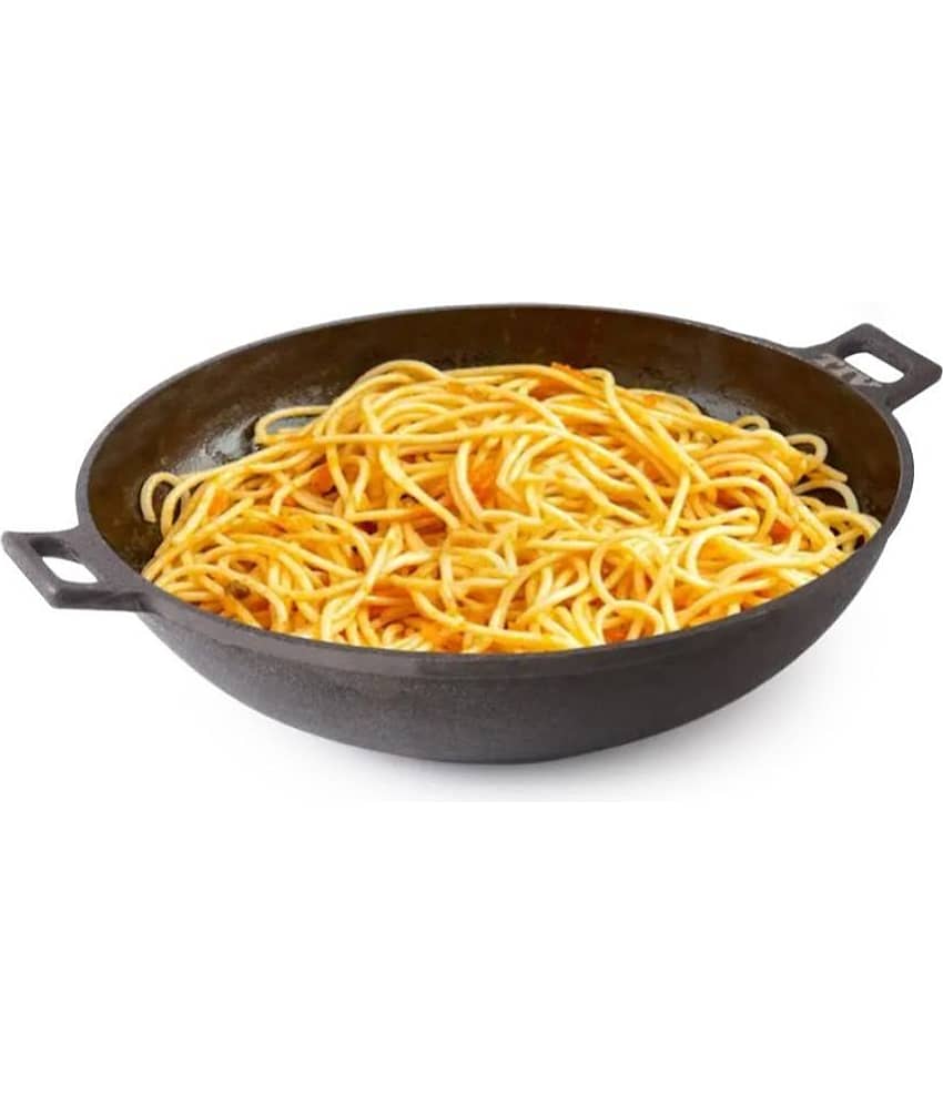 The Indus Valley Cast Iron Deep Kadhai 3.36 mm ( 3.2 ) L - Cookware | Buy online on ZillyBuy