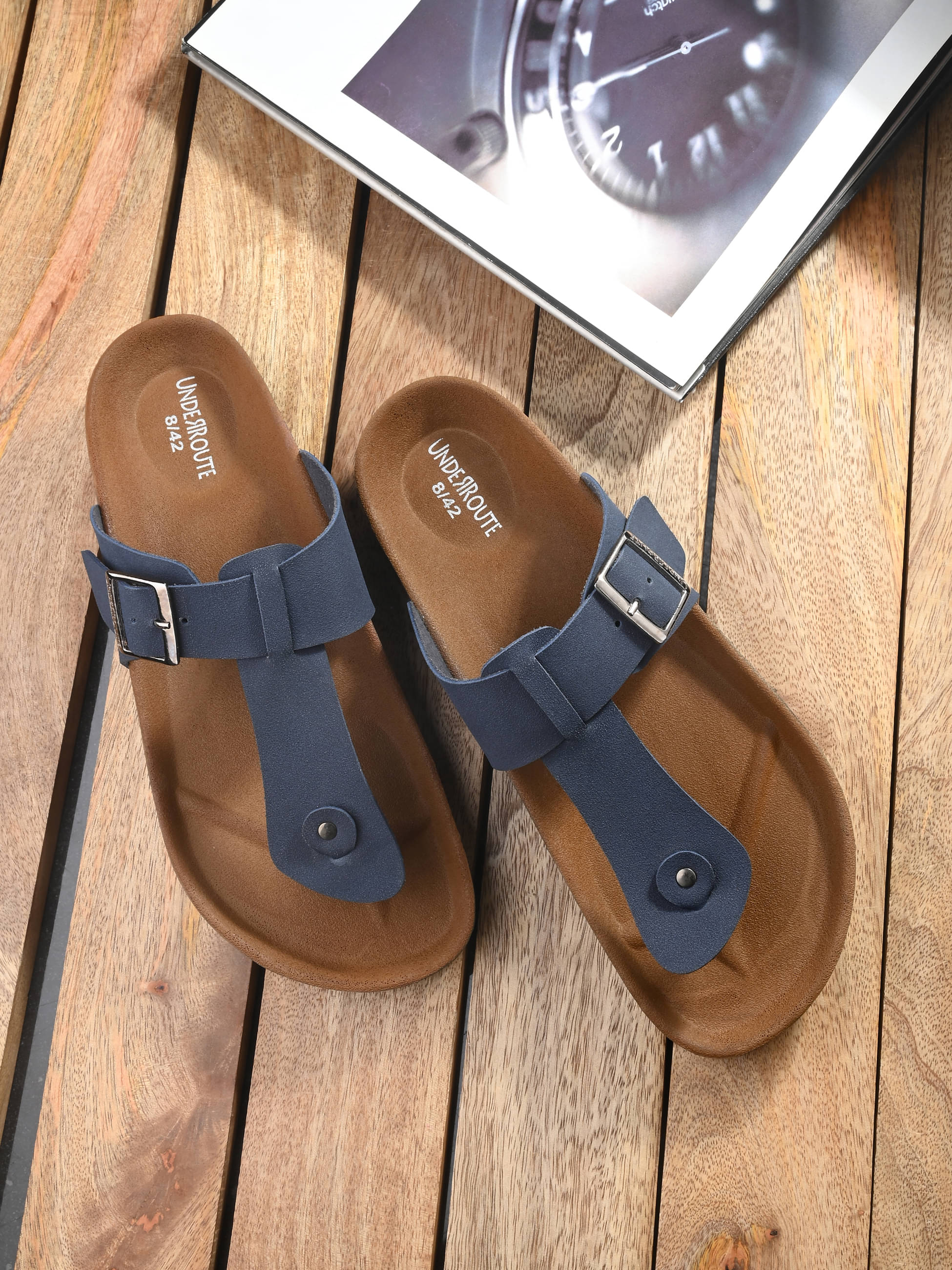     			UNDERROUTE - Navy Blue Men's Sandals