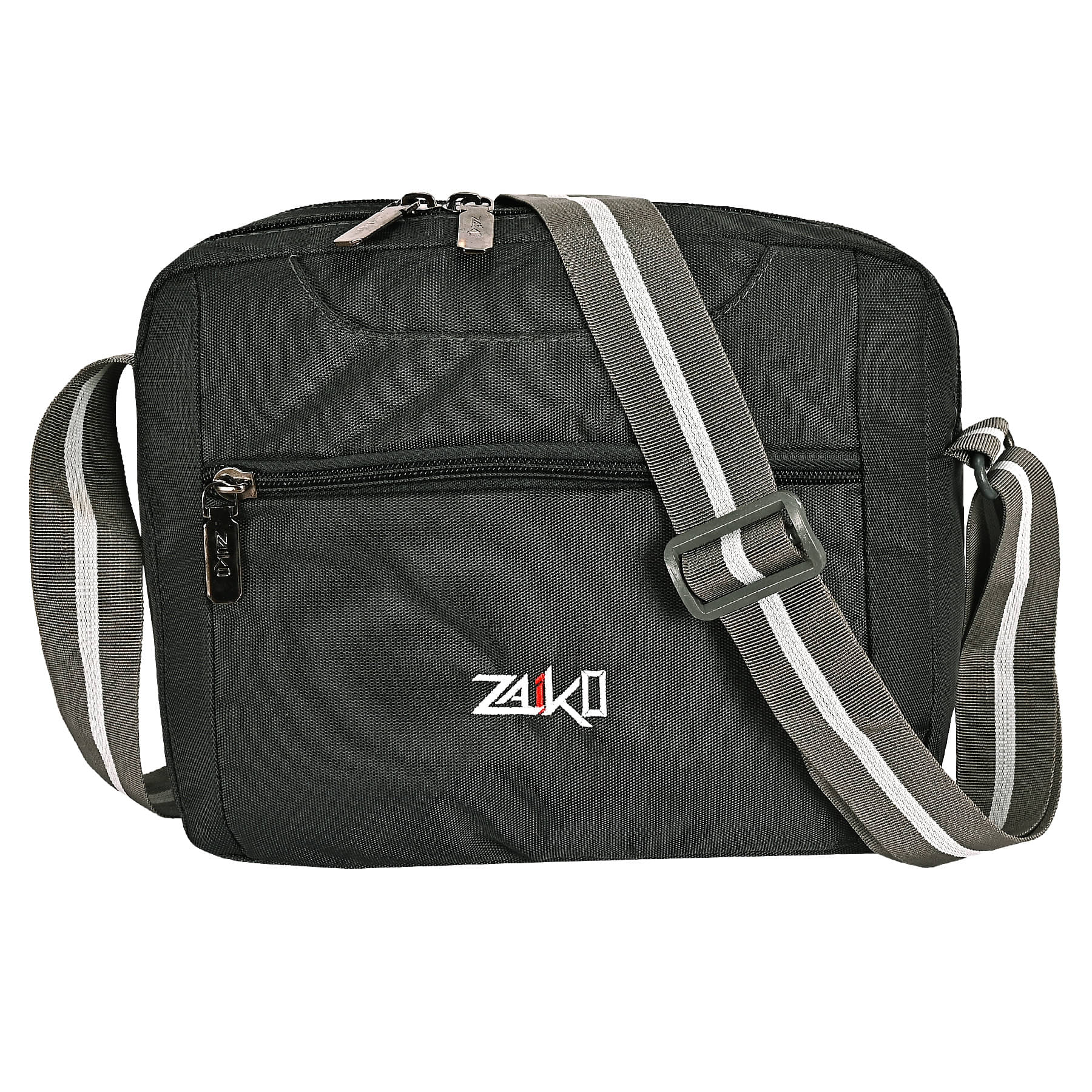     			ZAIKO BAGS Grey Solid Messenger Bag