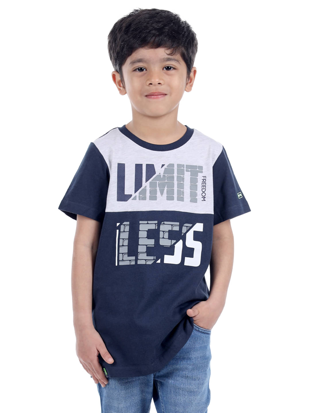     			3PIN Pack of 1 Boys Cotton T-Shirt ( Navy )