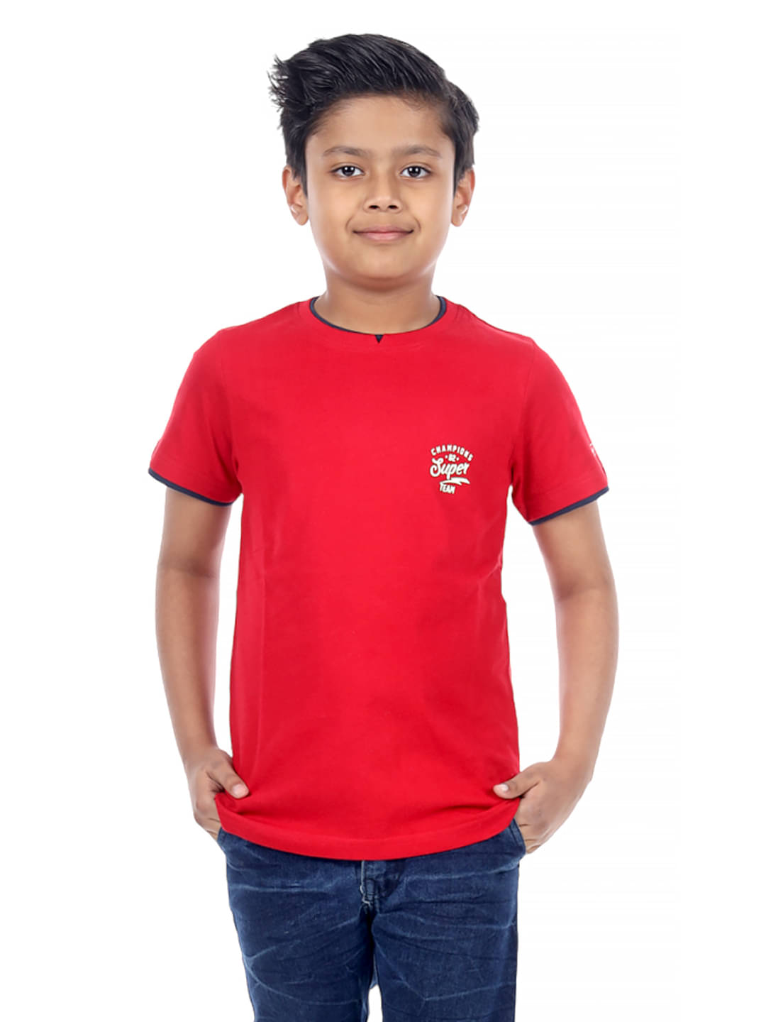     			3PIN Pack of 1 Boys Cotton T-Shirt ( Red )