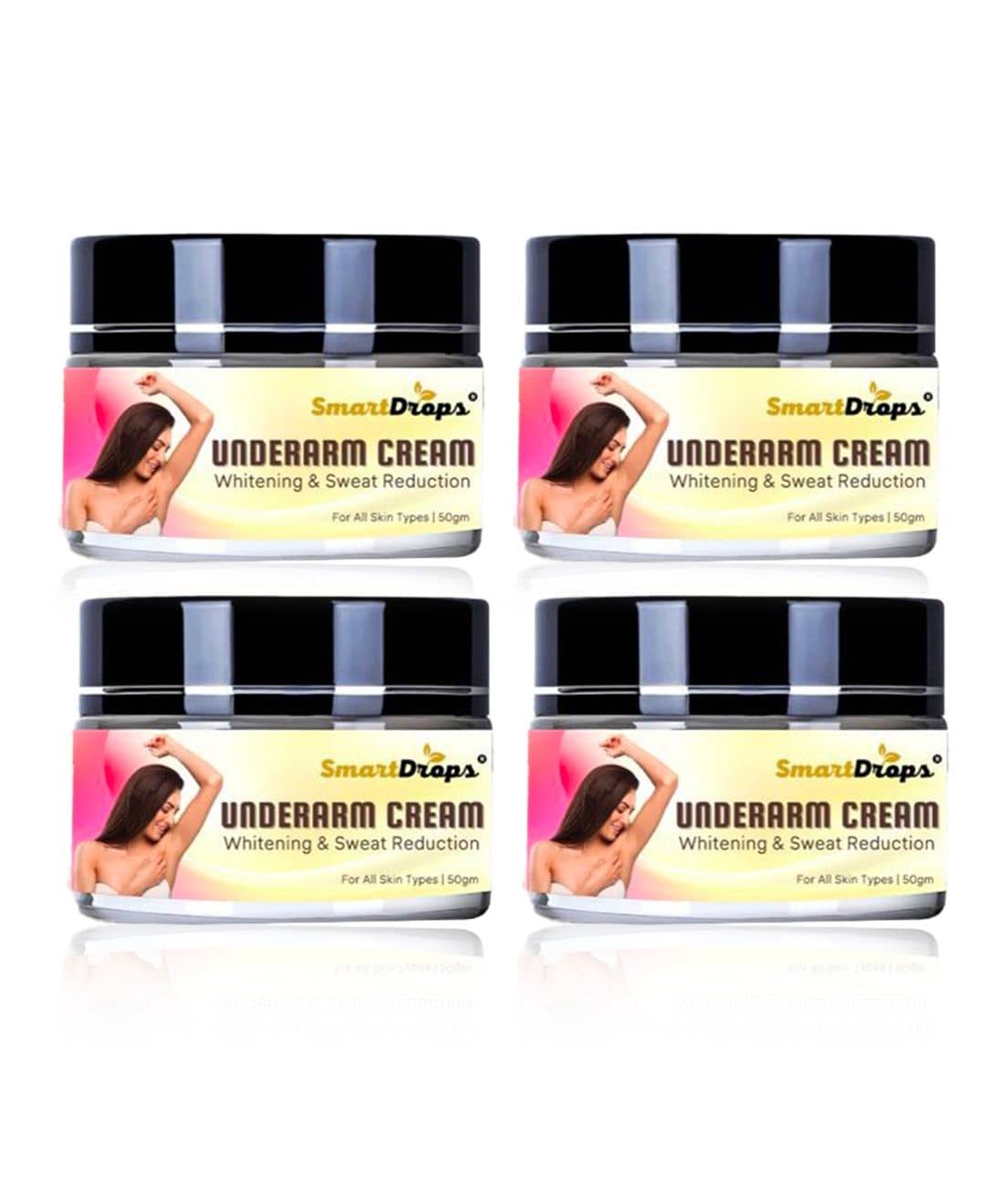 Smartdrops Underarm Whitening Skin Brightning Cream 50 g - Pack of 4