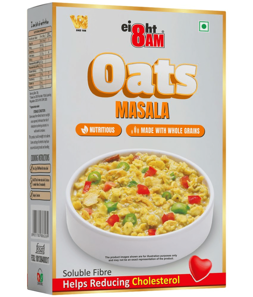 8AM Oats Masala Flakes 200 gm Pack of 5 8AM Oats Masala Flakes 200 gm Pack of 5