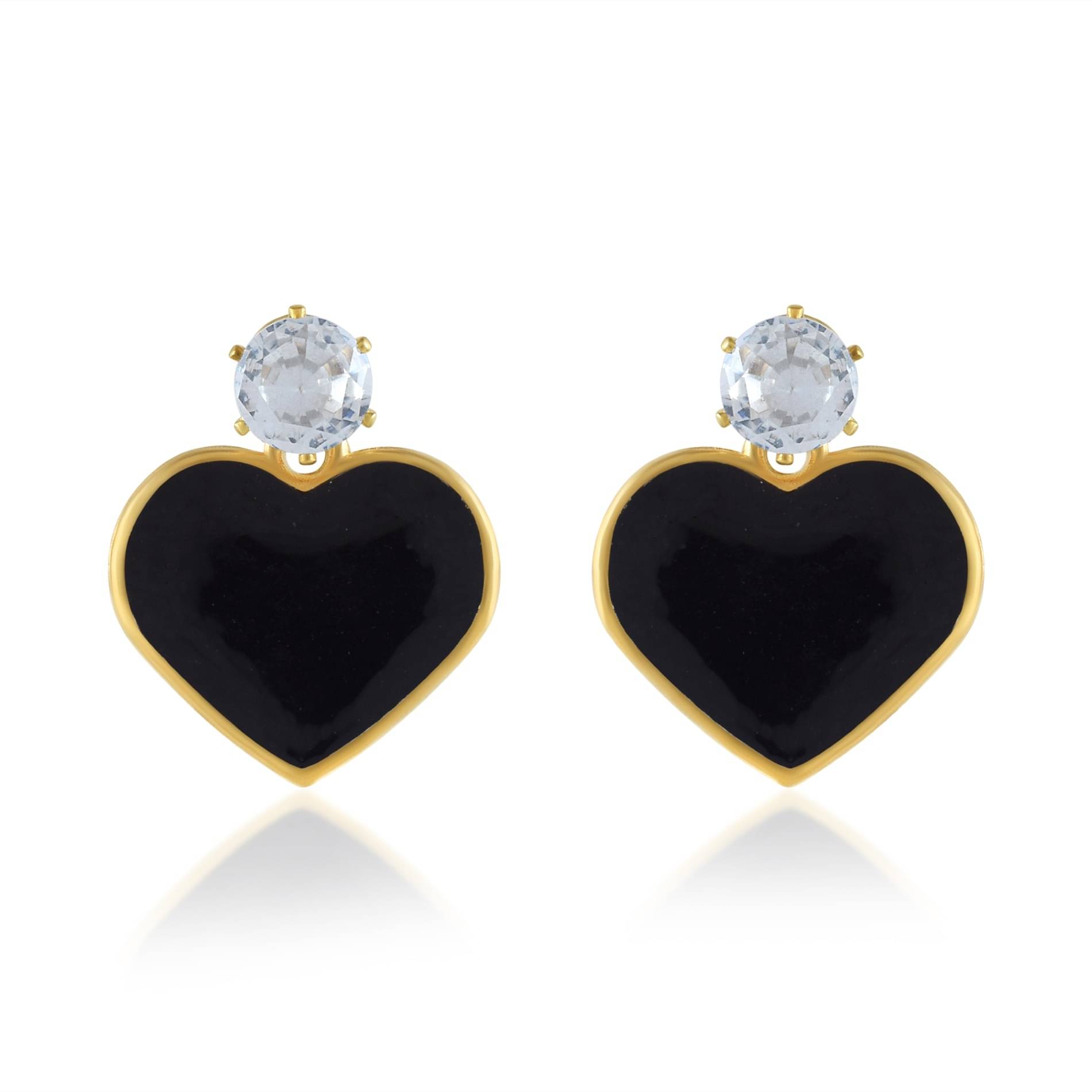     			ADMIER Black Drop Earrings ( Pack of 1 )