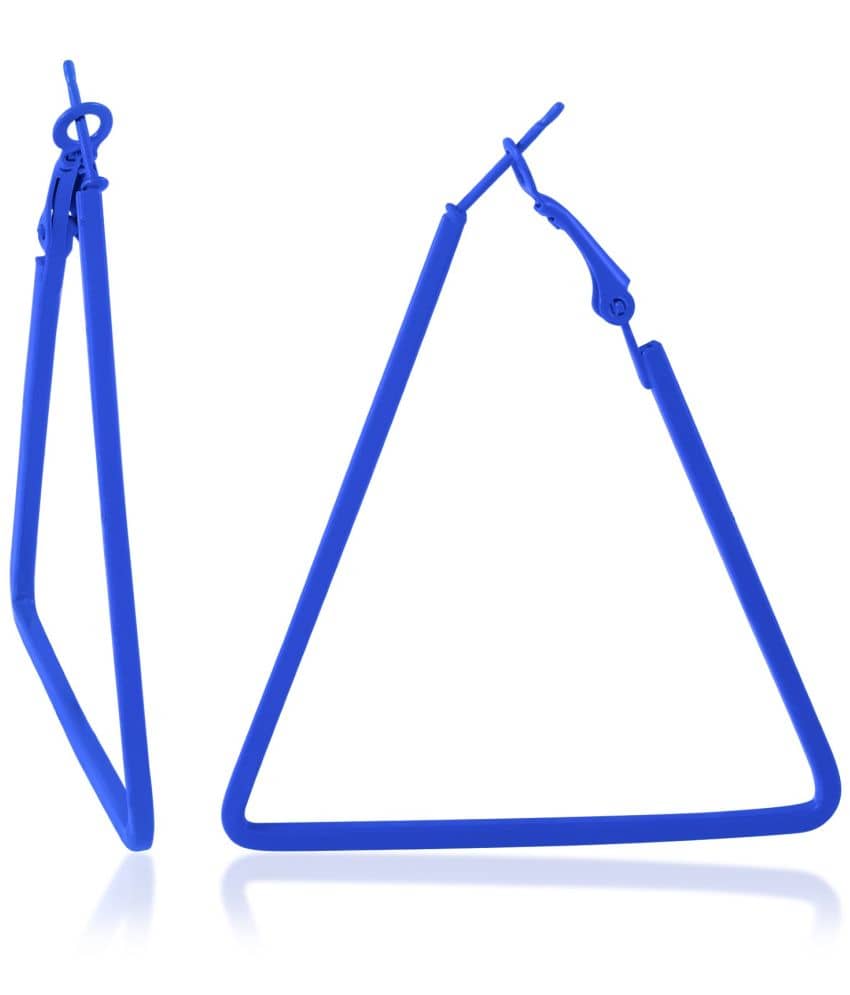 ADMIER Blue Hoops Earrings ( Pack of 1 ) - Earrings | Buy online on ZillyBuy