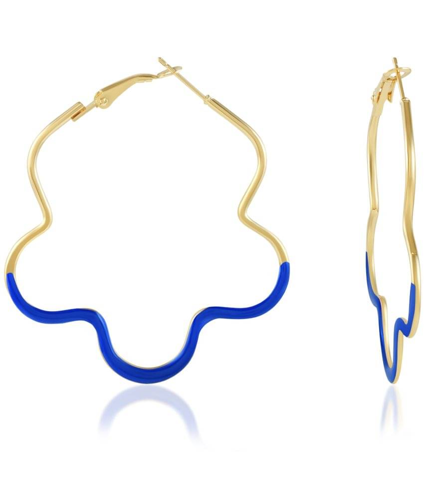     			ADMIER Blue Hoops Earrings ( Pack of 1 )