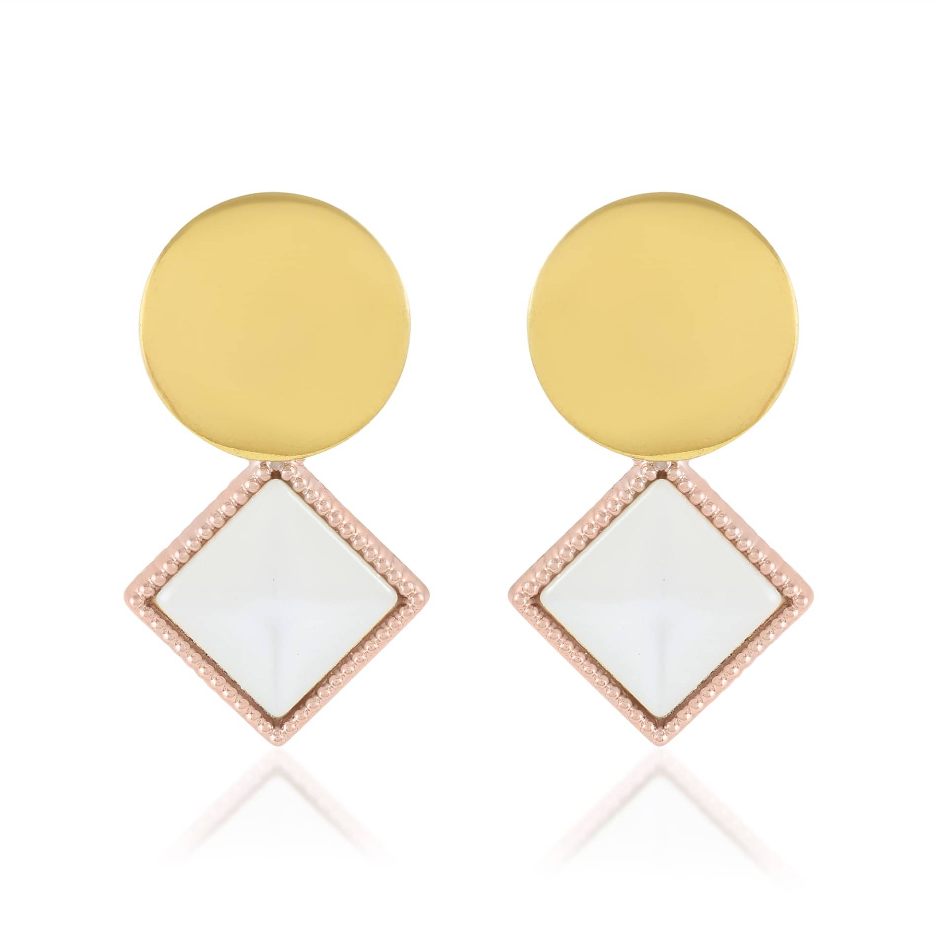     			ADMIER Golden Drop Earrings ( Pack of 1 )