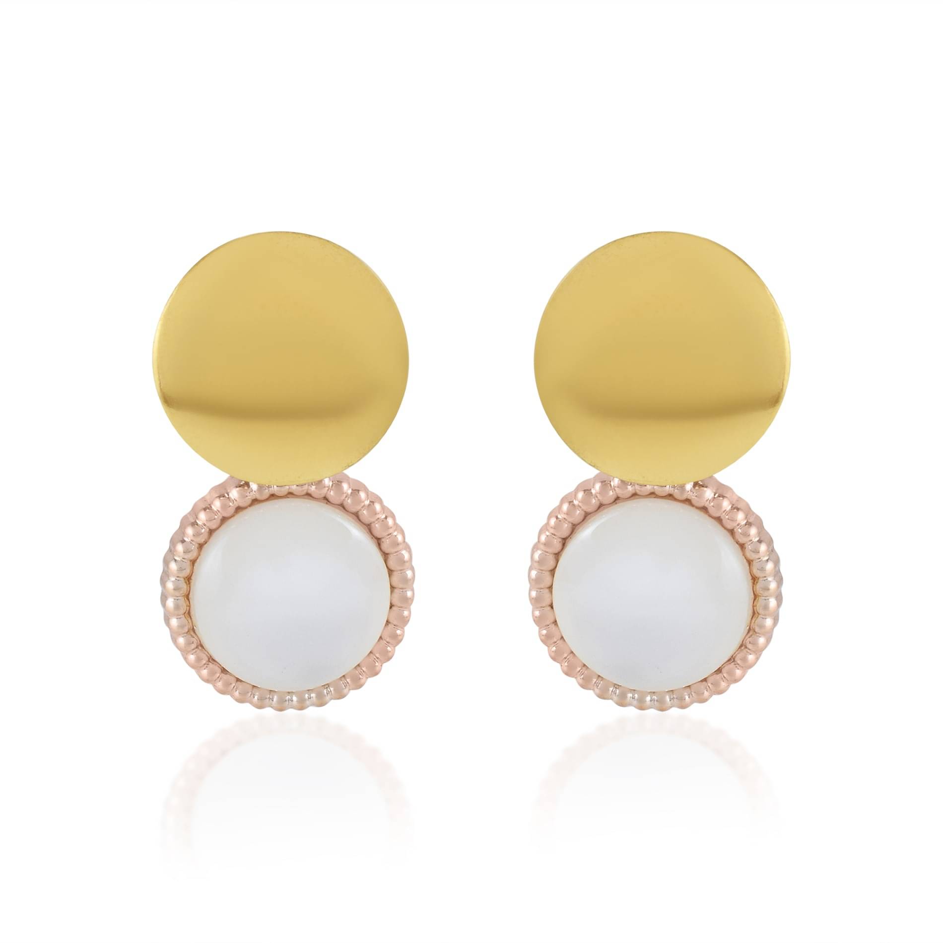     			ADMIER Golden Stud Earrings ( Pack of 1 )