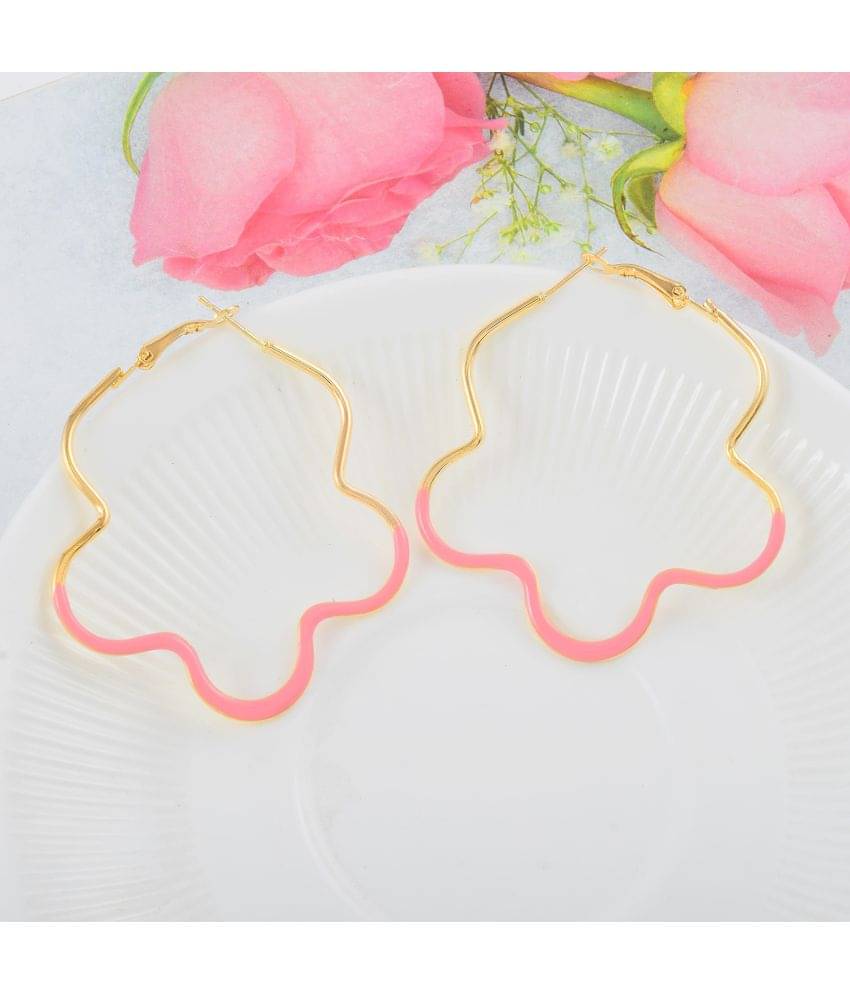     			ADMIER Pink Hoops Earrings ( Pack of 1 )
