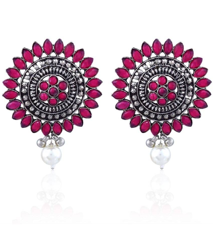     			ADMIER Pink Stud Earrings ( Pack of 1 )