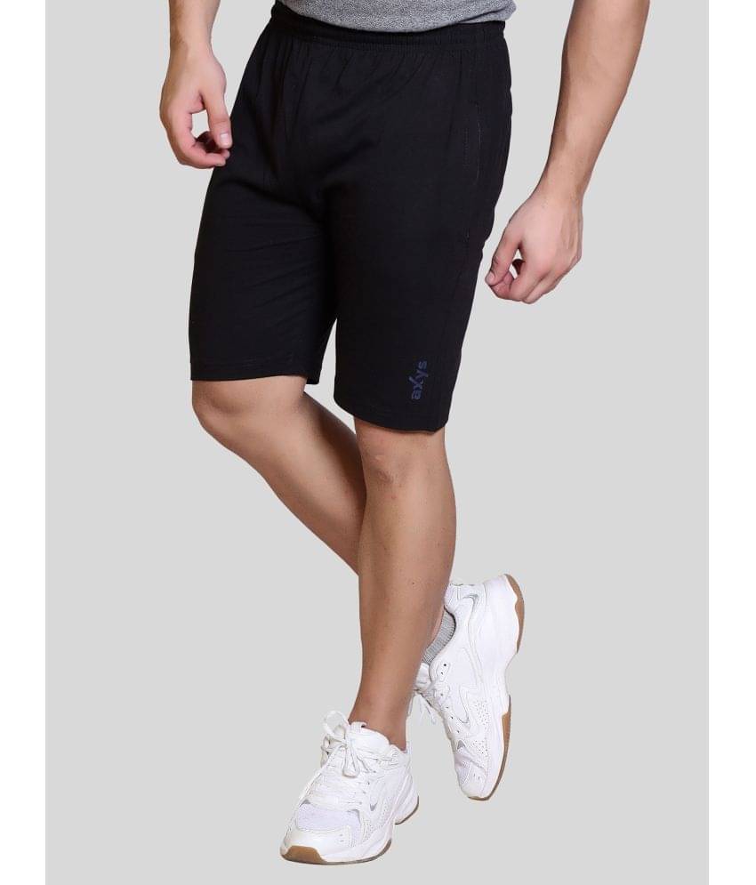 AXYS Black Cotton Blend Men's Shorts ( Pack of 1 ) AXYS Black Cotton Blend Men's Shorts ( Pack of 1 )