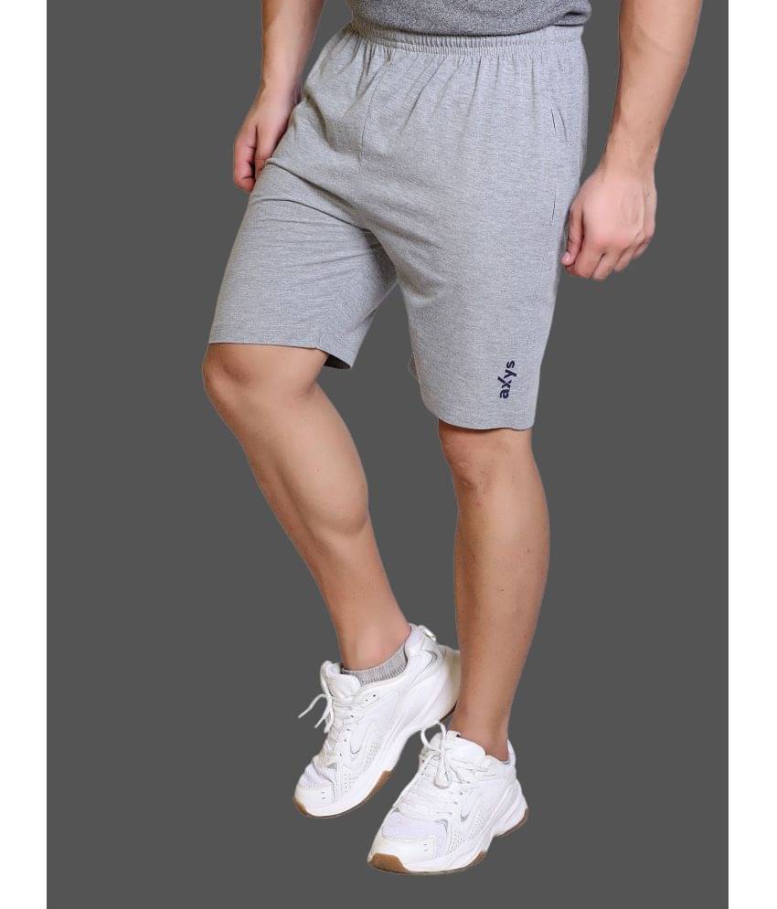 AXYS Grey Cotton Blend Men's Shorts ( Pack of 1 ) AXYS Grey Cotton Blend Men's Shorts ( Pack of 1 )