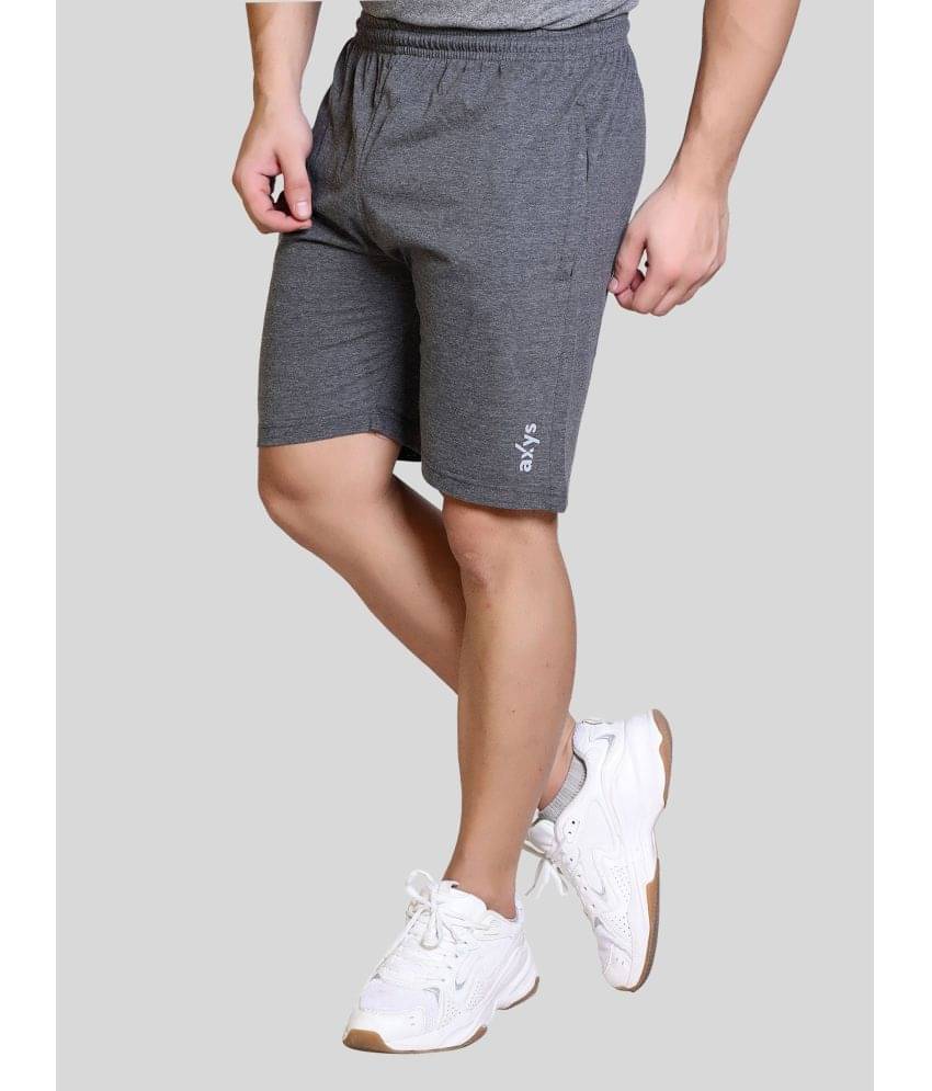 AXYS Grey Melange Cotton Blend Men's Shorts ( Pack of 1 ) AXYS Grey Melange Cotton Blend Men's Shorts ( Pack of 1 )