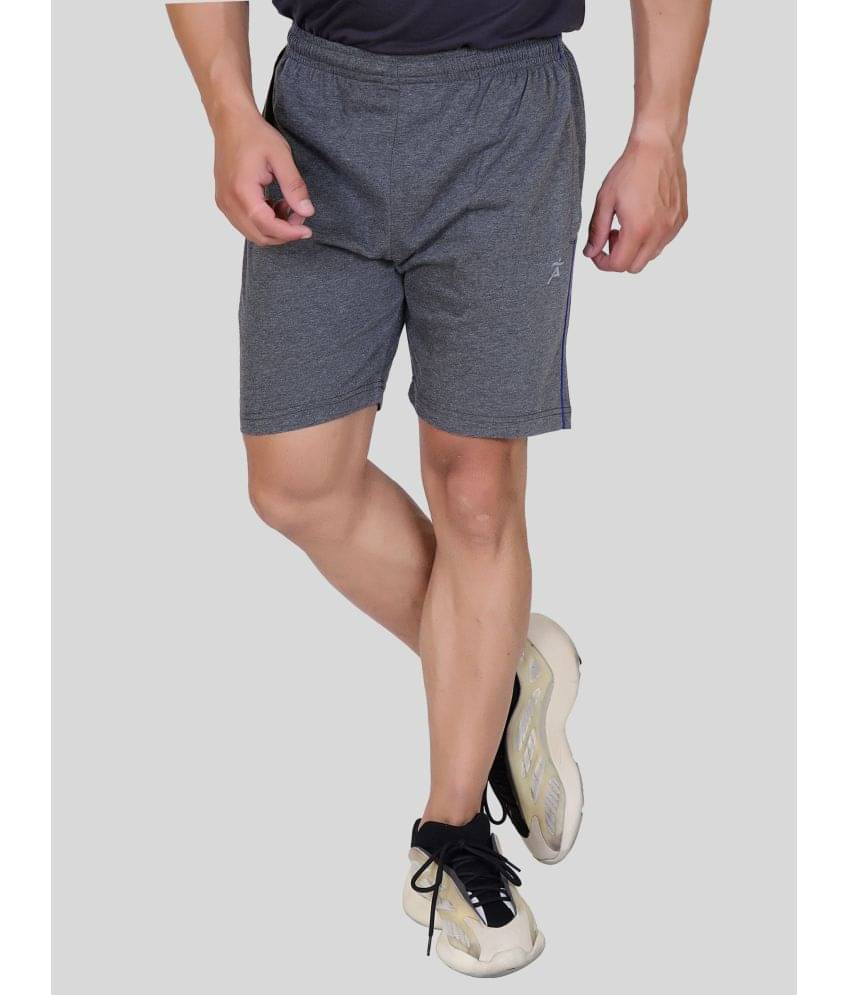     			AXYS Grey Melange Cotton Blend Men's Shorts ( Pack of 1 )