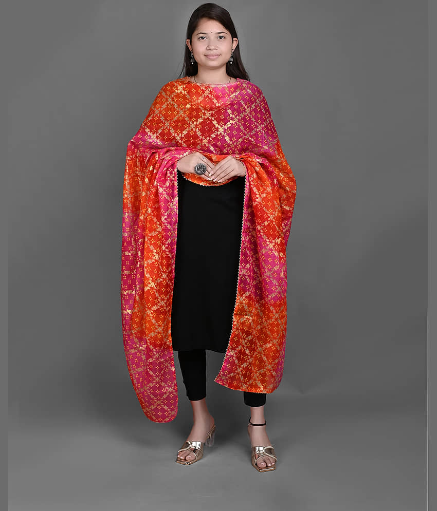 Apratim Orange Cotton Blend Women's Dupatta - ( Pack of 1 ) - Dupattas & Shawls | Buy online on ZillyBuy