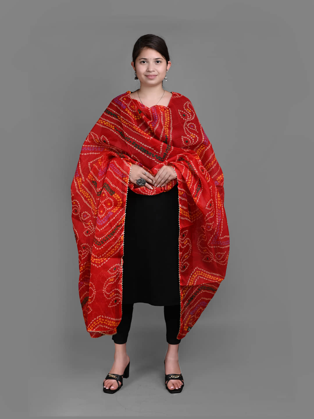 Apratim Red Cotton Blend Women's Dupatta - ( Pack of 1 ) - Dupattas & Shawls | Buy online on ZillyBuy
