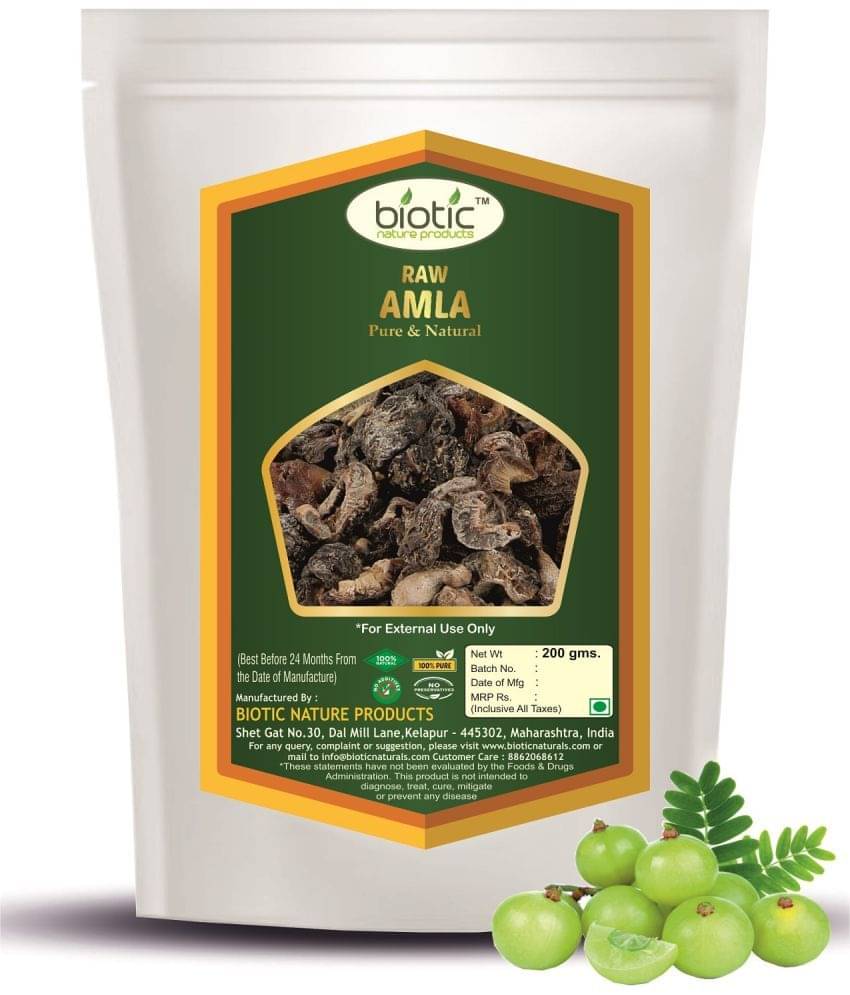 Biotic Raw Amla Dry - Raw Indian Gooseberry - Dried Awla 200 gm Biotic Raw Amla Dry - Raw Indian Gooseberry - Dried Awla 200 gm