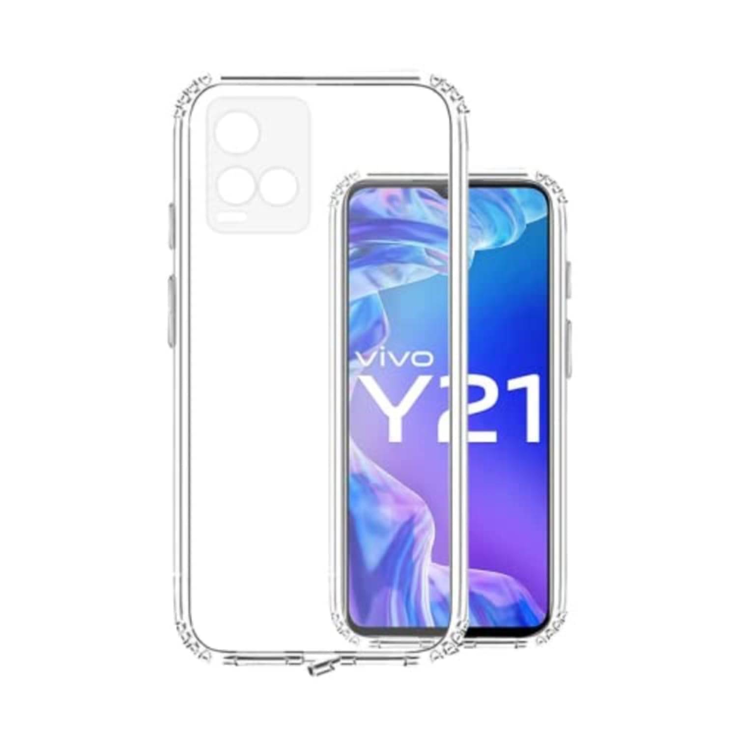     			Case Vault Covers Silicon Soft cases Compatible For Silicon Vivo Y21 ( Pack of 1 )