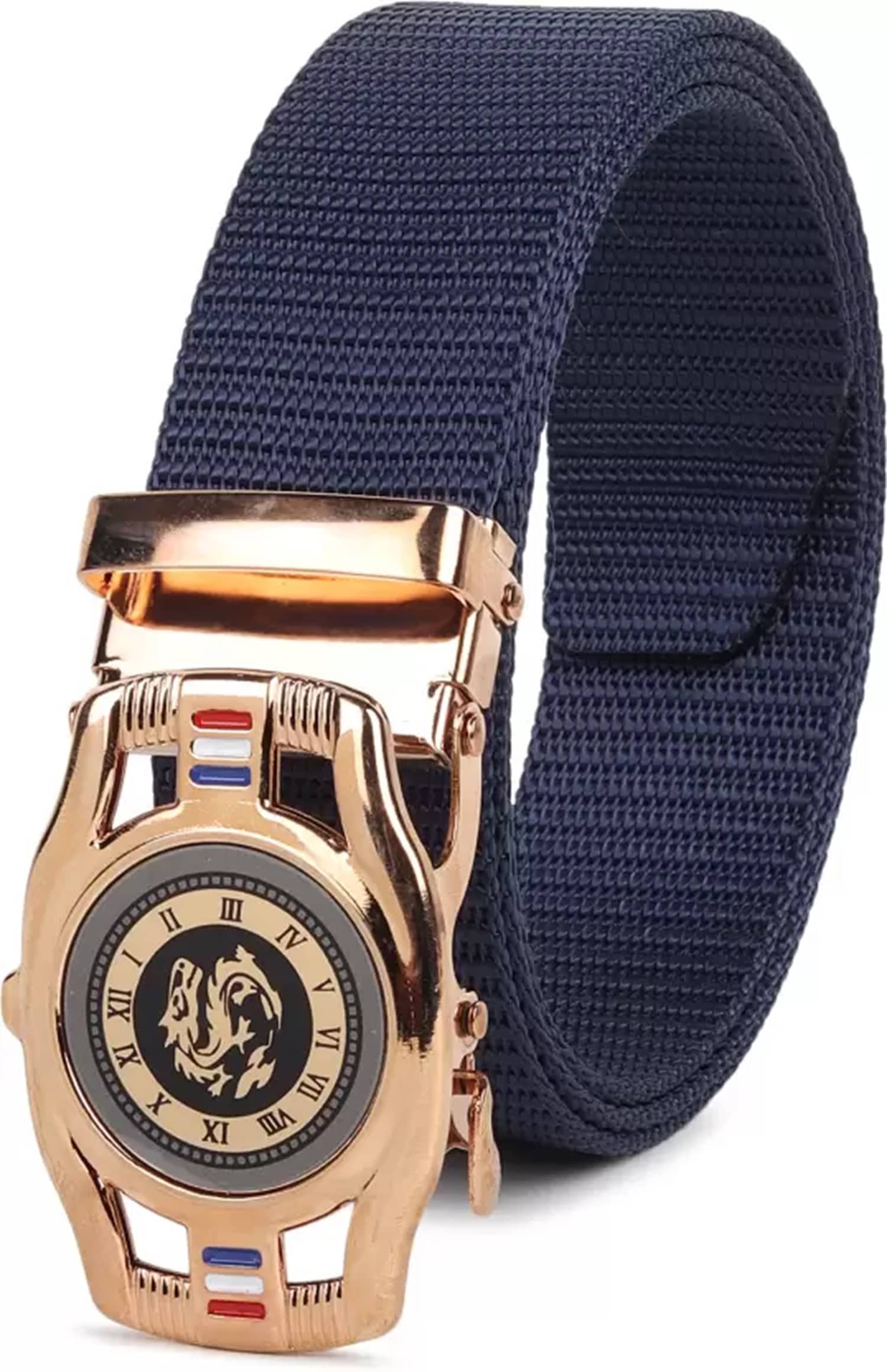 Clock21 - Blue Nylon Men's Formal Belt ( Pack of 1 )