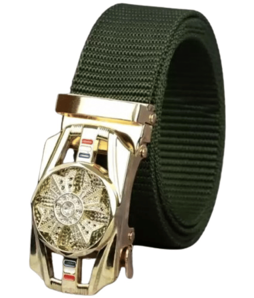Clock21 - Green Nylon Men's Casual Belt ( Pack of 1 )