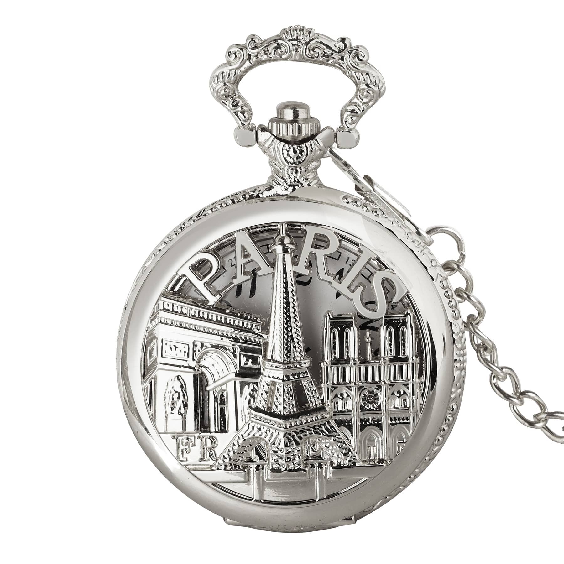 Cosmic Round Analog Pocket Watch Chain