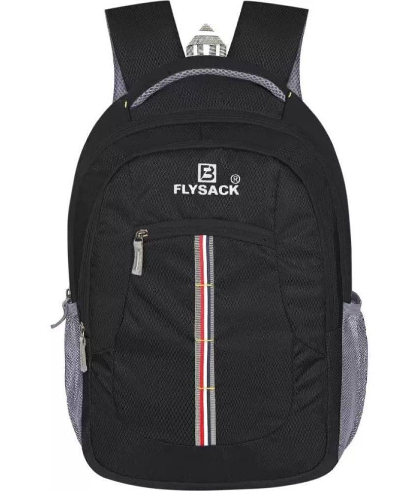     			FLYSACK Black PU Backpack ( 30 Ltrs )