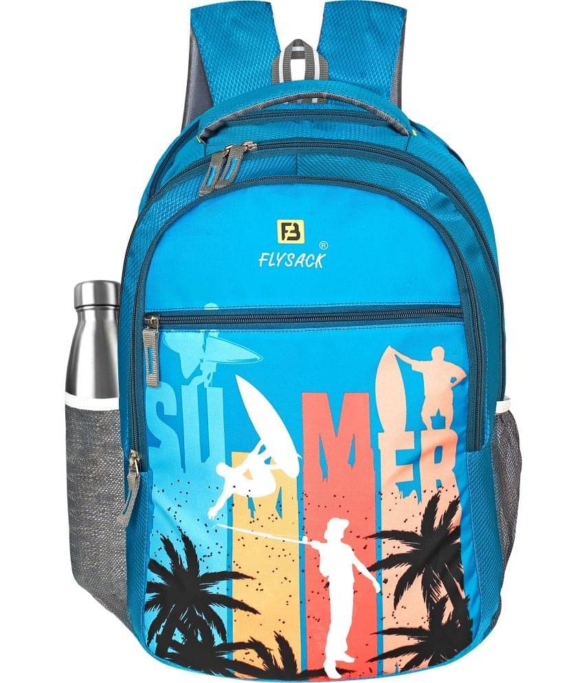     			FLYSACK Blue PU Backpack ( 40 Ltrs )