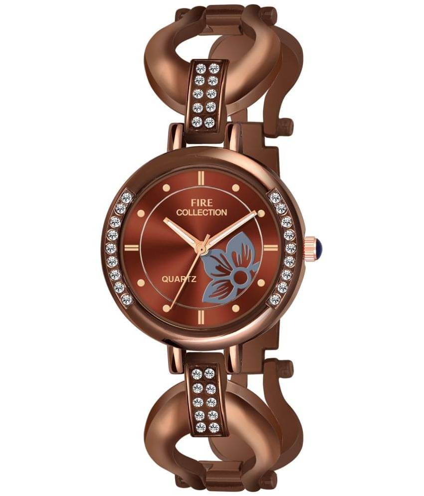 Fire Collection Brown Stainless Steel Analog Womens Watch Fire Collection Brown Stainless Steel Analog Womens Watch