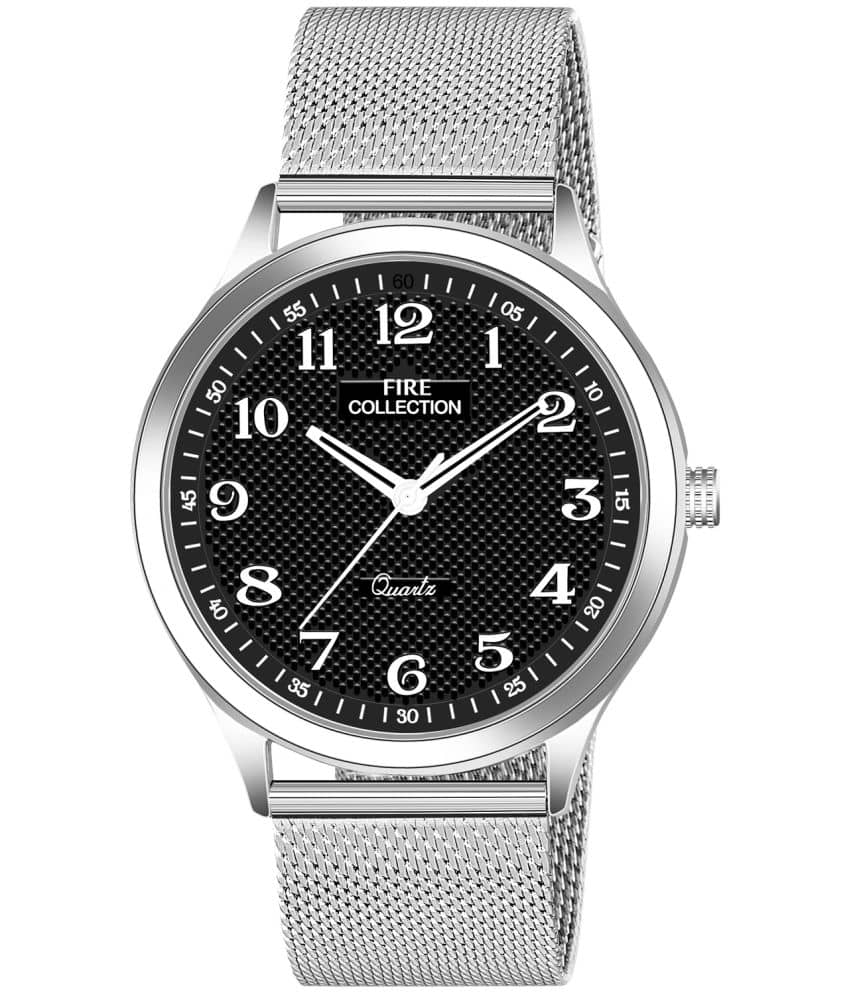 Fire Collection Silver Stainless Steel Analog Men's Watch