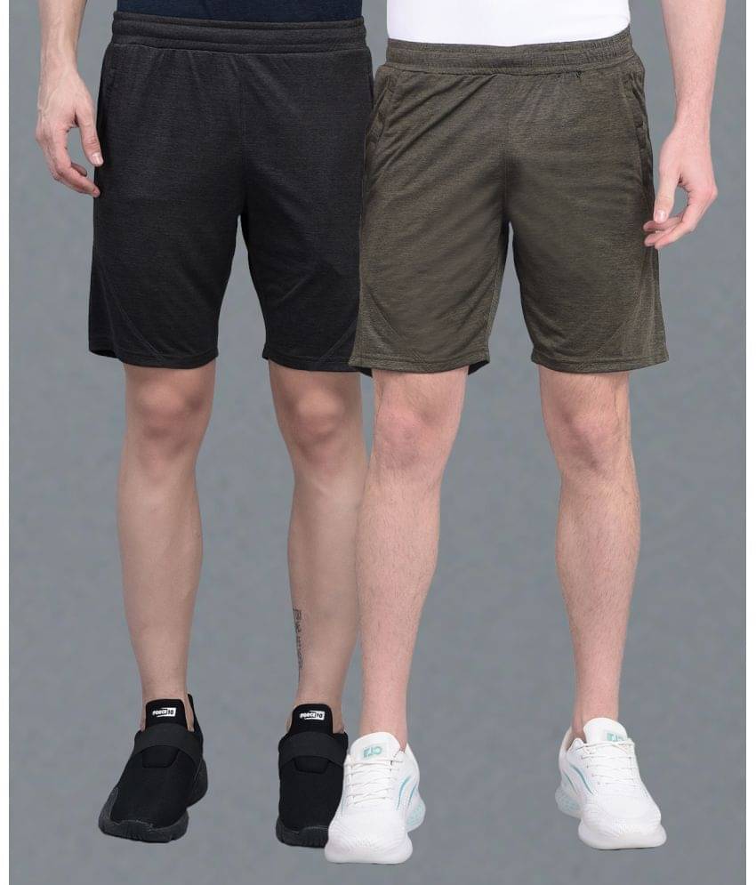 Force NXT Multi Polyester Men's Gym Shorts ( Pack of 2 ) Force NXT Multi Polyester Men's Gym Shorts ( Pack of 2 )