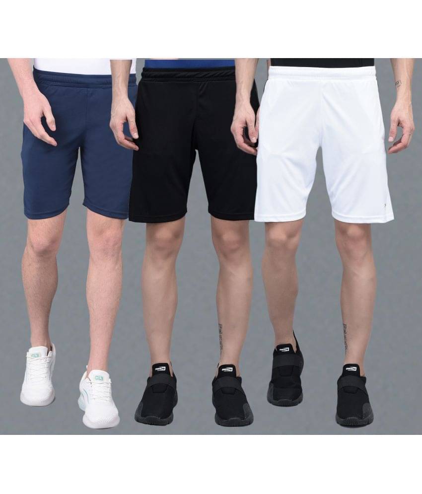 Force NXT Multi Polyester Men's Gym Shorts ( Pack of 3 ) Force NXT Multi Polyester Men's Gym Shorts ( Pack of 3 )