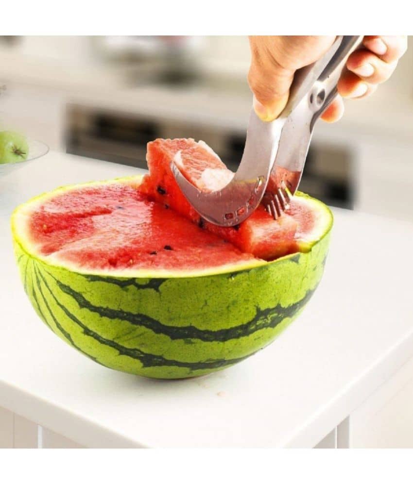 GKBOSS Silver Stainless Steel 1 Watermelon Slicer Stainless Steel ( Set of 1 )