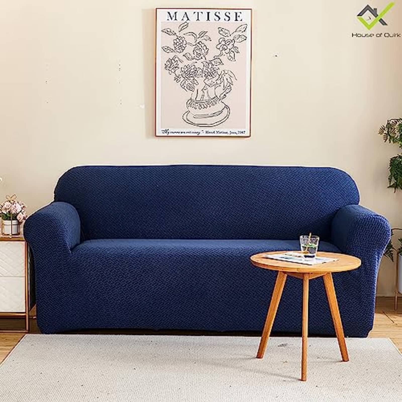 House Of Quirk 1 Seater Polyester Sofa Cover ( Pack of 1 ) House Of Quirk 1 Seater Polyester Sofa Cover ( Pack of 1 )