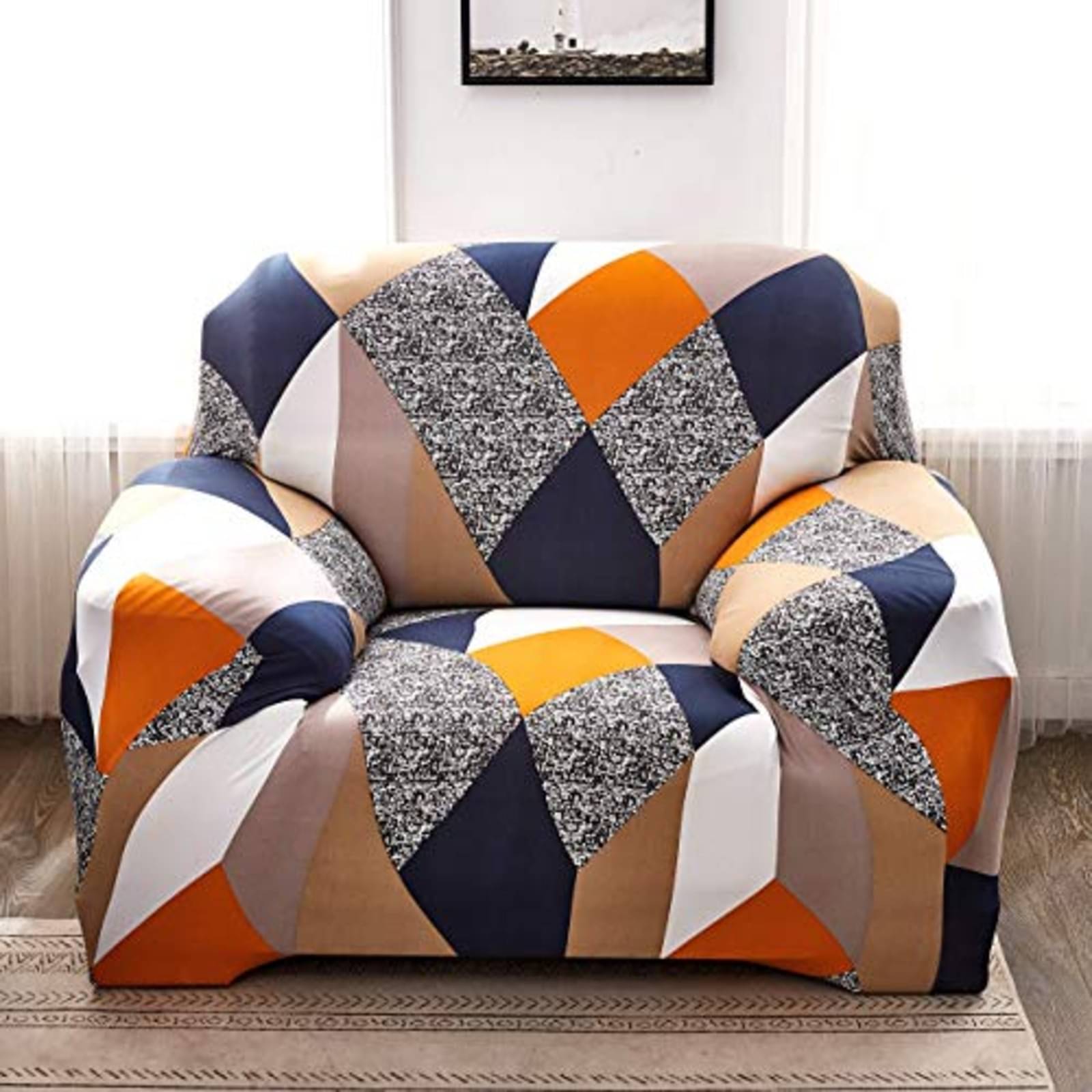     			House Of Quirk 1 Seater Polyester Sofa Cover ( Pack of 1 )