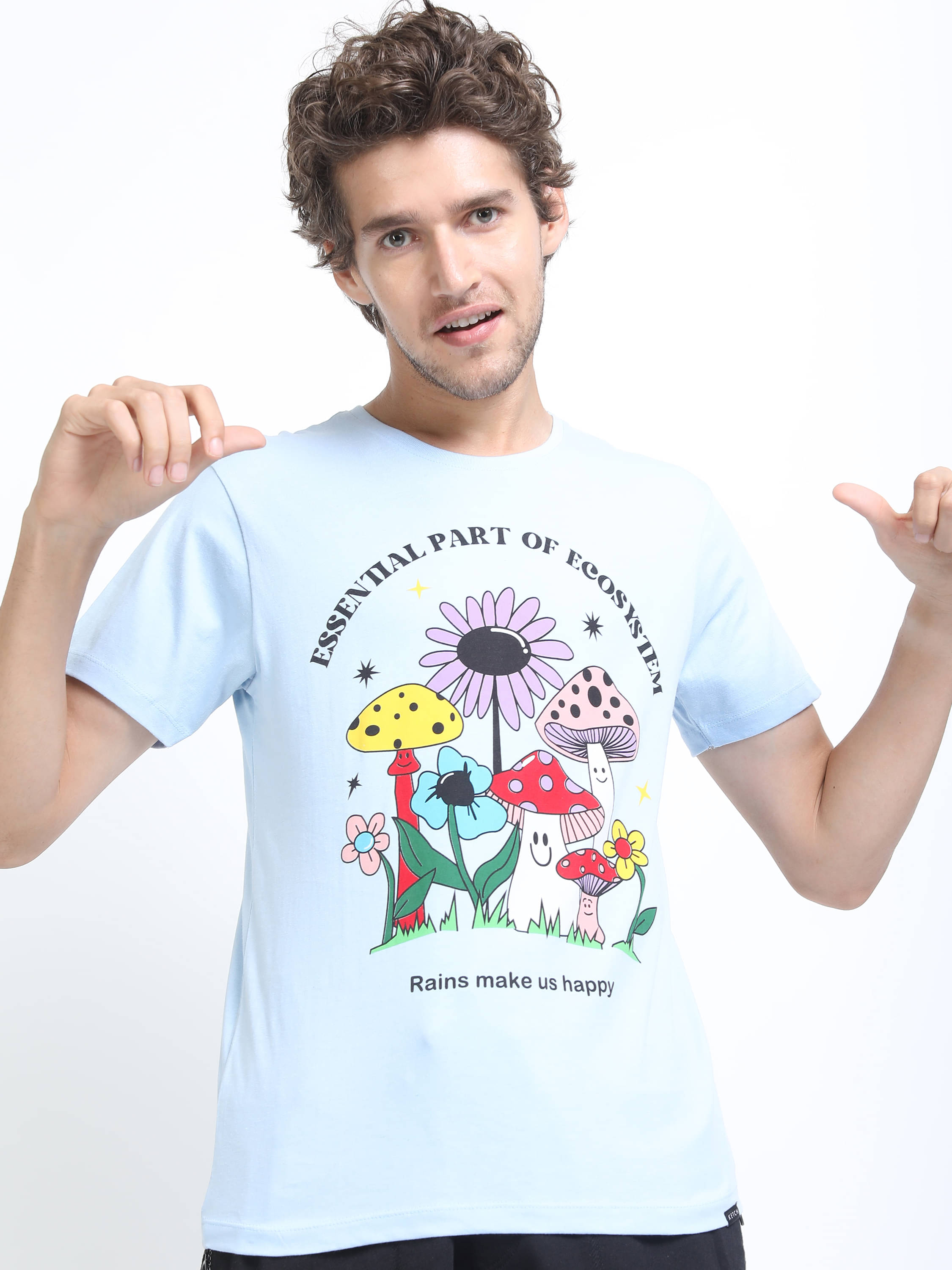     			Ketch Pack of 1 100% Cotton Slim Fit Men's T-Shirt ( Blue )